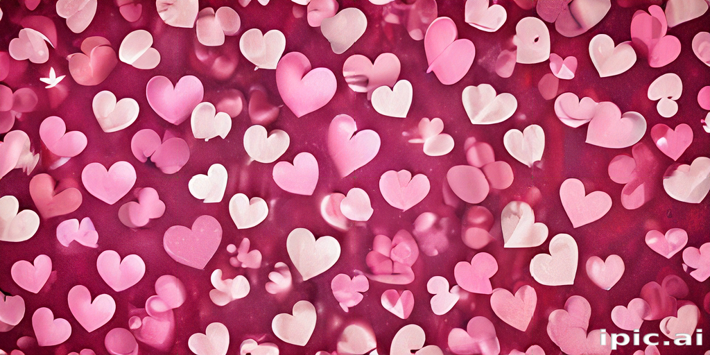 A Colorful Background of Pink Hearts for Romantic Celebrations and Love.