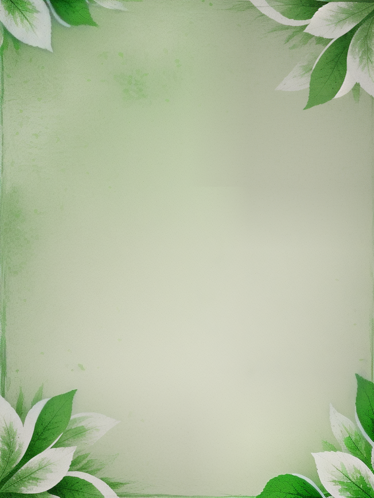 Elegant Green Background with Delicate Leaves for Creative Projects and ...