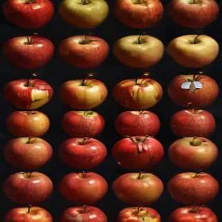 drawn apples