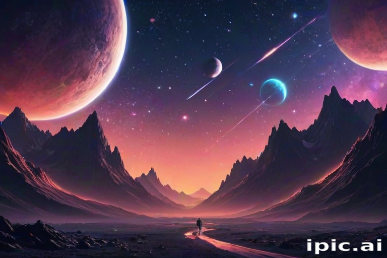 Exploring a Distant Planet: A Cosmic Journey Through Vibrant Galaxies