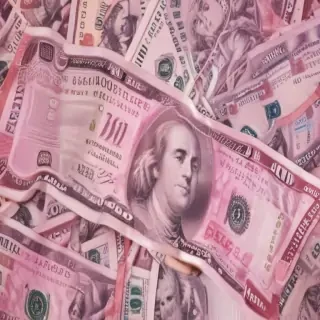 pink money background