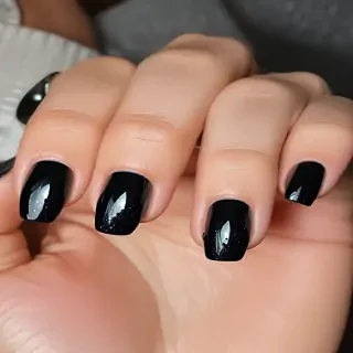 black with glitter