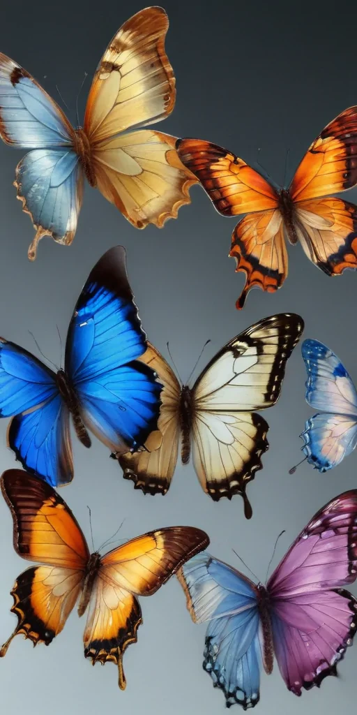 butterflies transparent