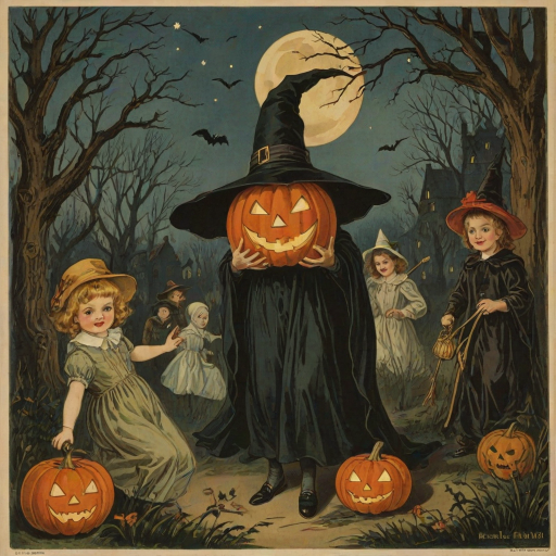 public domain vintage halloween art