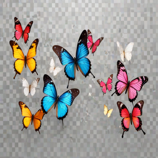 butterflies transparent background