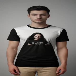 black t shirt mock up