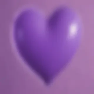 purple aesthetic heart