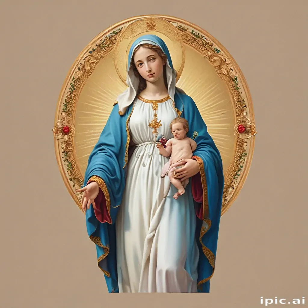 virgin mary clip art