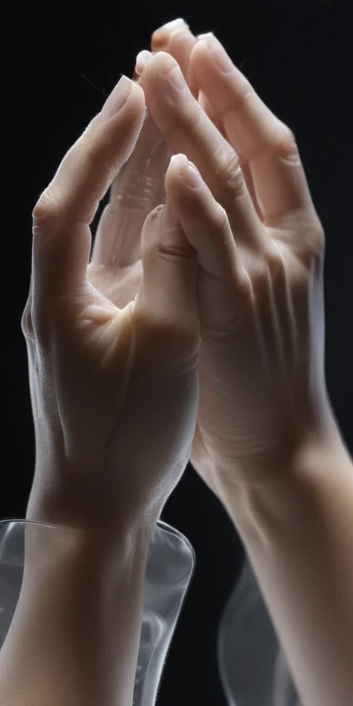 praying hands transparent