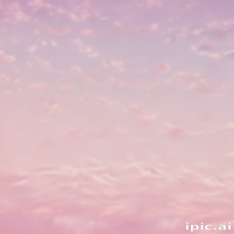 Soft Pastel Sunset Sky with Gentle Clouds in Dreamy Pink Hues