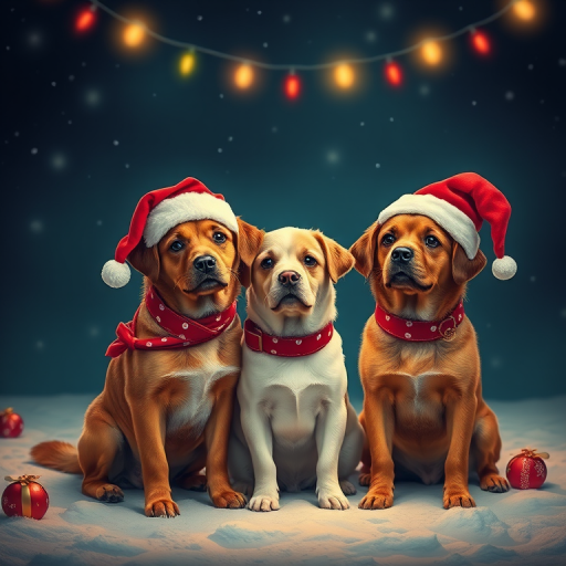 christmas dogs wallpaper