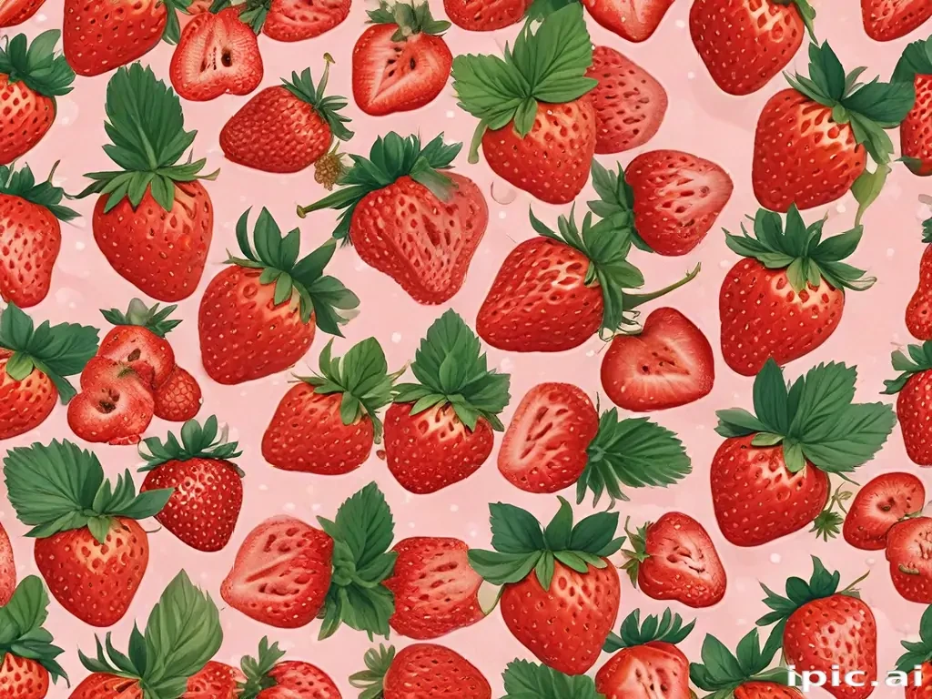 strawberry wallpaper aesthetic