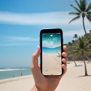 iphone beach