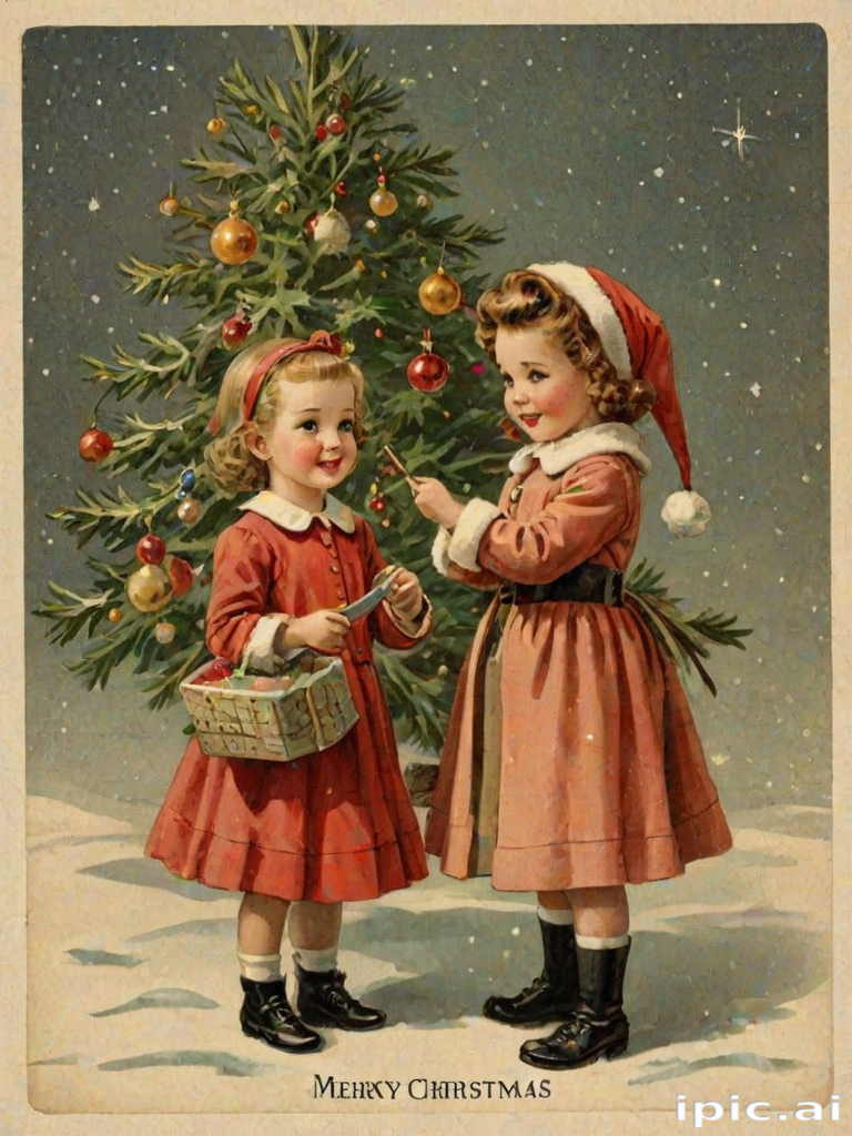 vintage merry christmas