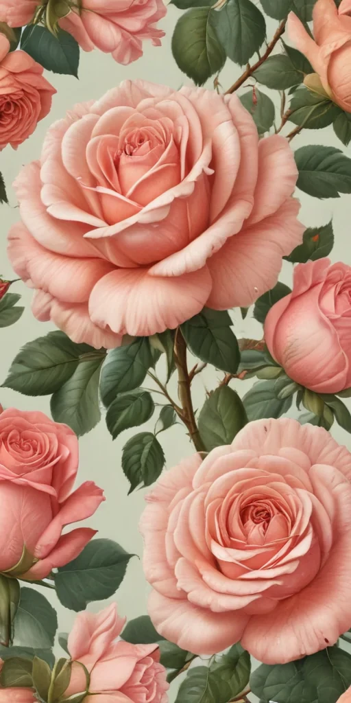 vintage rose illustration