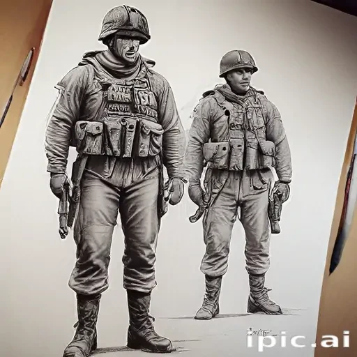 soldiers drawing