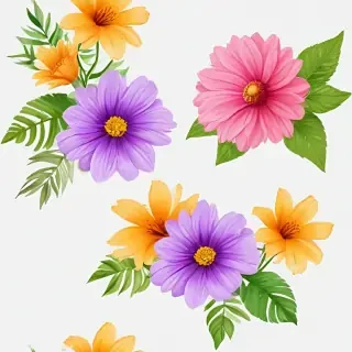 clipart flowers transparent background