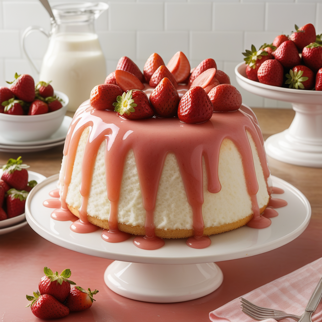 strawberry glaze for angel food cake