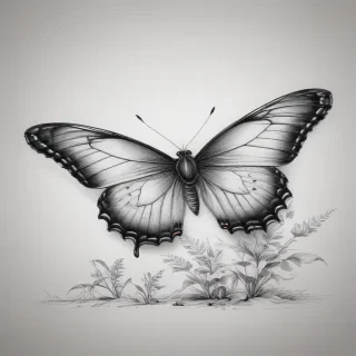 drawing butterfly