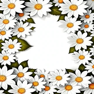 white flower bg