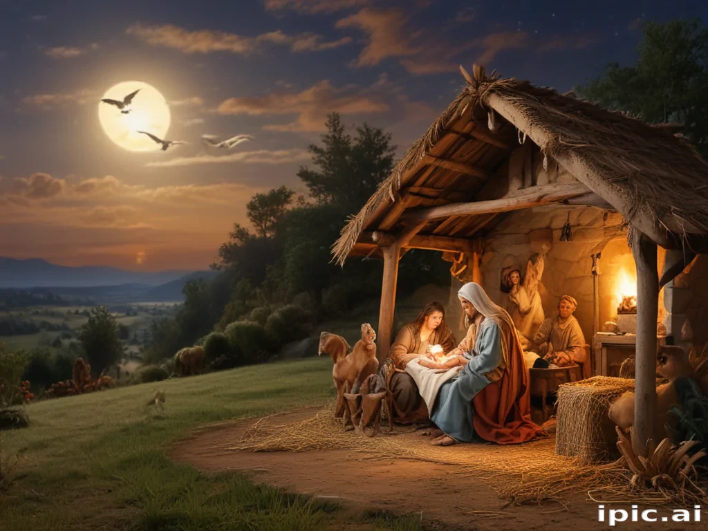 free nativity scene background images