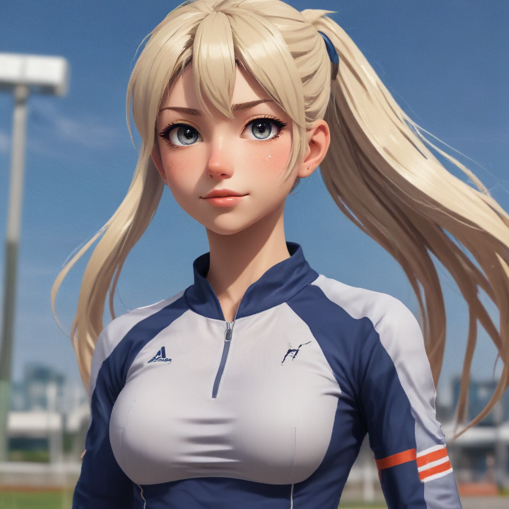 Anime girl athlete