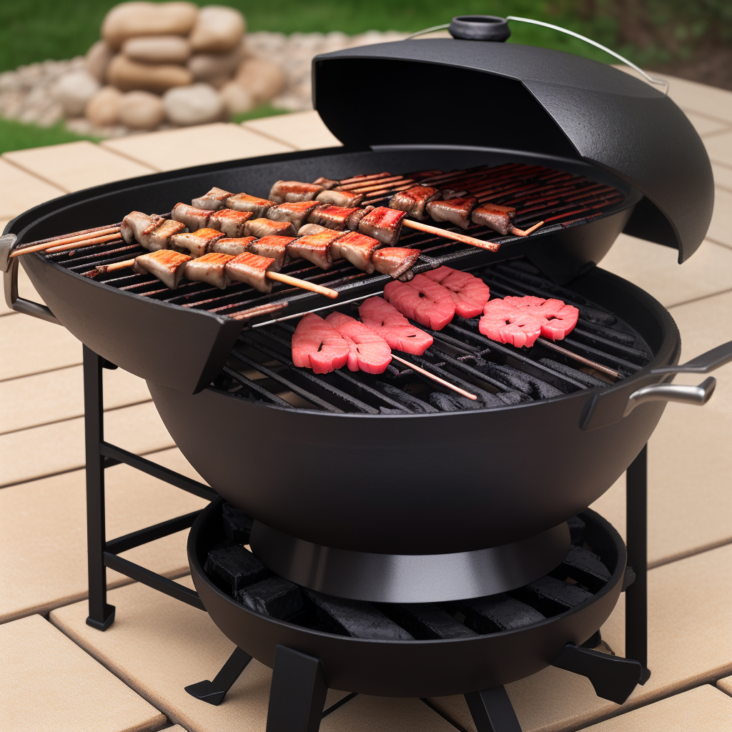 cast iron hibachi charcoal grill