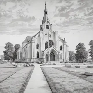 church drawing