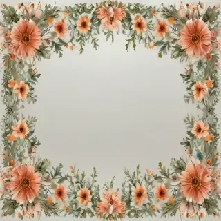 flower border transparent