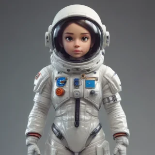 cartoon transparent astronaut suit