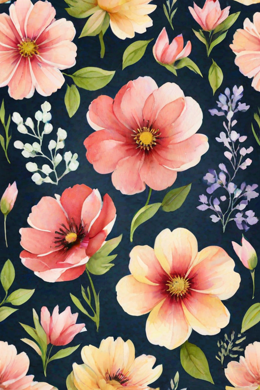 clipart watercolor flowers