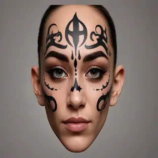 face tattoo png