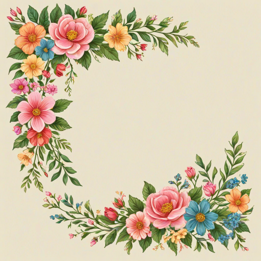 floral borders clipart