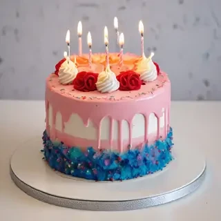 transparent birthday cake