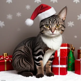 christmas cat wallpaper