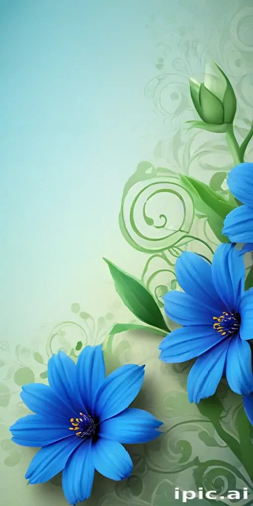 background blue flower wallpaper