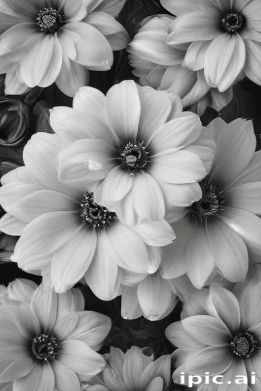 black and white flower background