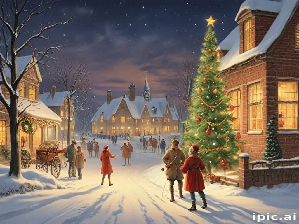 vintage christmas illustration