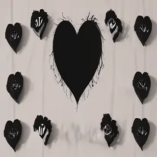 black heart aesthetic