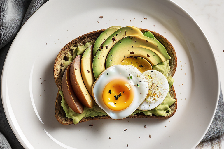 avocado toast with egg calories