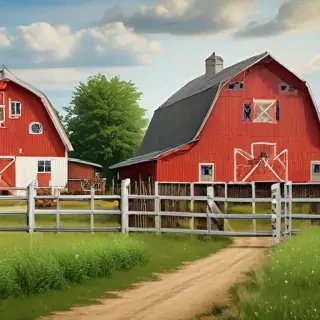 background of a farm