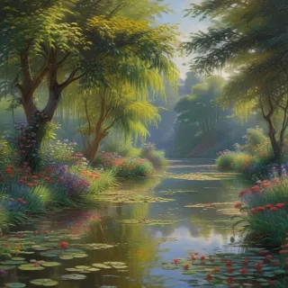 monet painting wallpaper