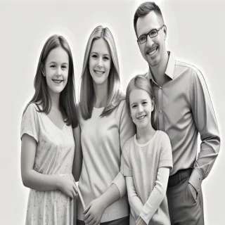 family picture drawing