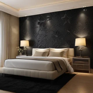 black wallpaper cute