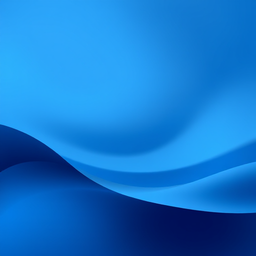 Create a smooth gradient background with flowing curves in deep blue tones, using a DSLR camera with a 50mm lens, f/1.8 aperture, ISO 100, and a shallow depth of field for a soft and ethereal effect.