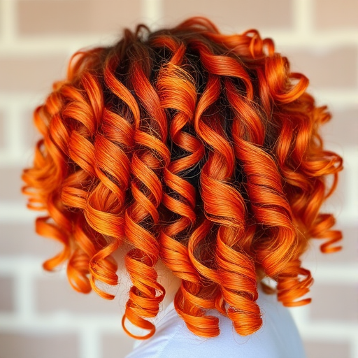 Fiery copper spiral curls known as Autumn Inferno featuring perfectly defined ringlets in varying shades of red orange and gold mimicking the warm hues of fall foliage