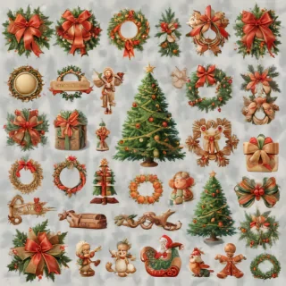 christmas clip art transparent background