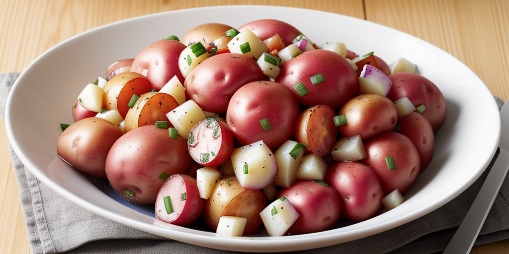 red hot and blue potato salad