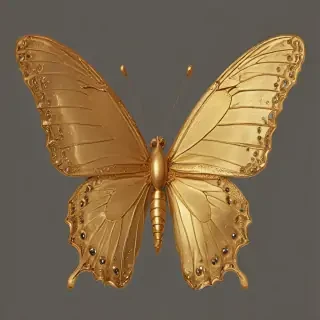 golden butterfly png