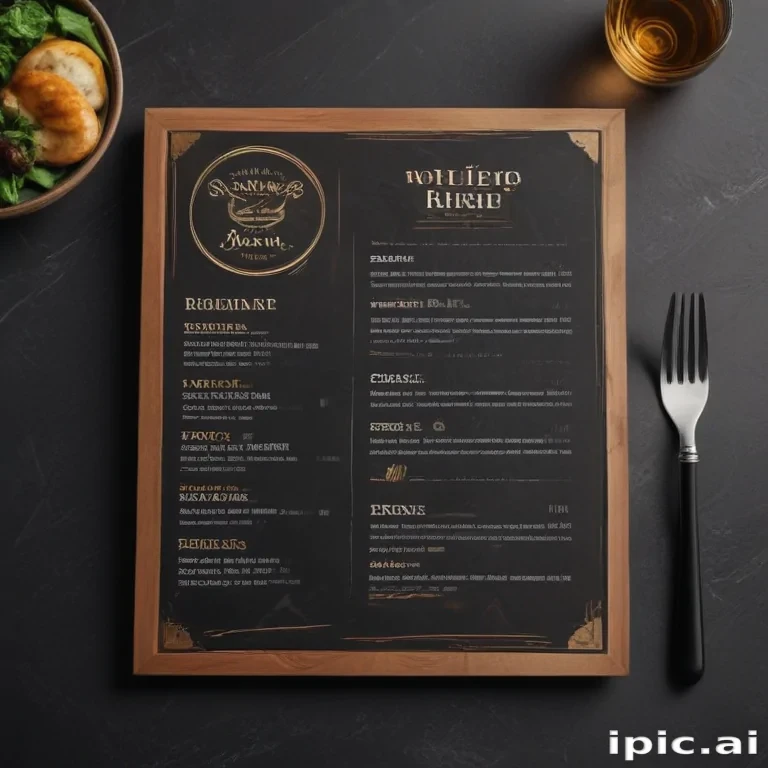 restaurant menu mockup free